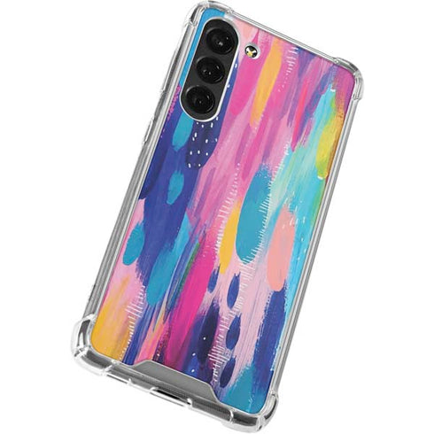 Pink Sparkle Brush Stroke by Etta Vee Galaxy S24 FE Clear Case